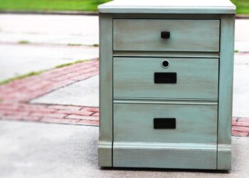 DIY Upcycled File Cabinet Using DecoArt Chalk Paint | Kenya Rae