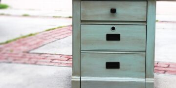 DIY Upcycled File Cabinet Using DecoArt Chalk Paint | Kenya Rae